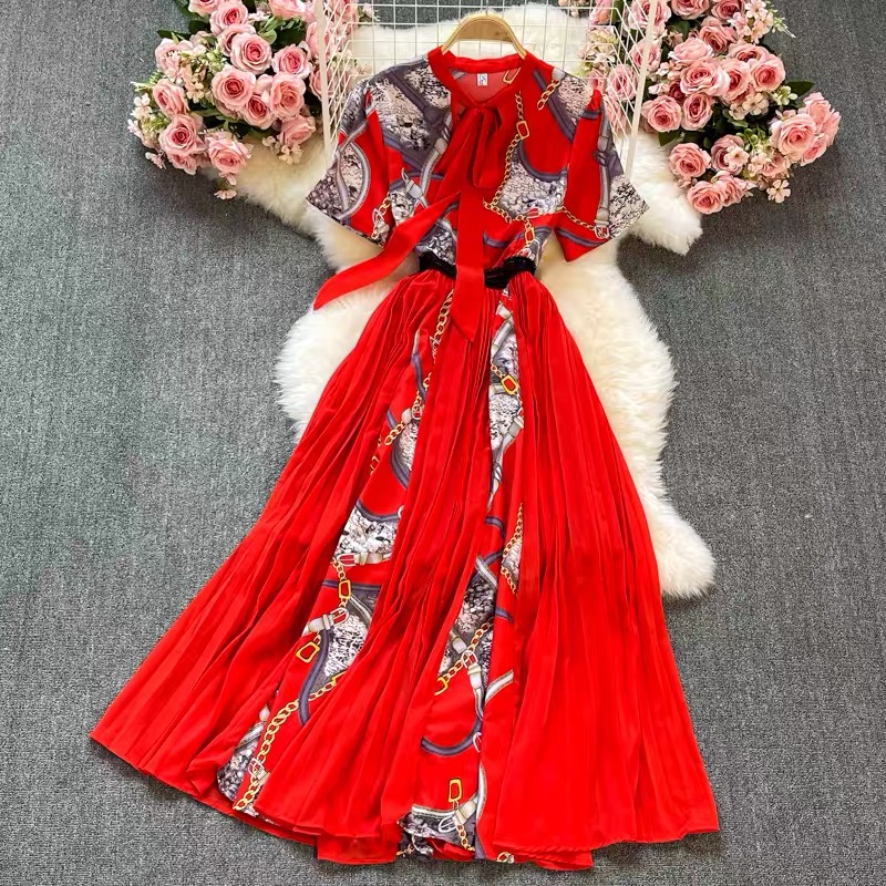 Print moment luxury dress DZZ638 images